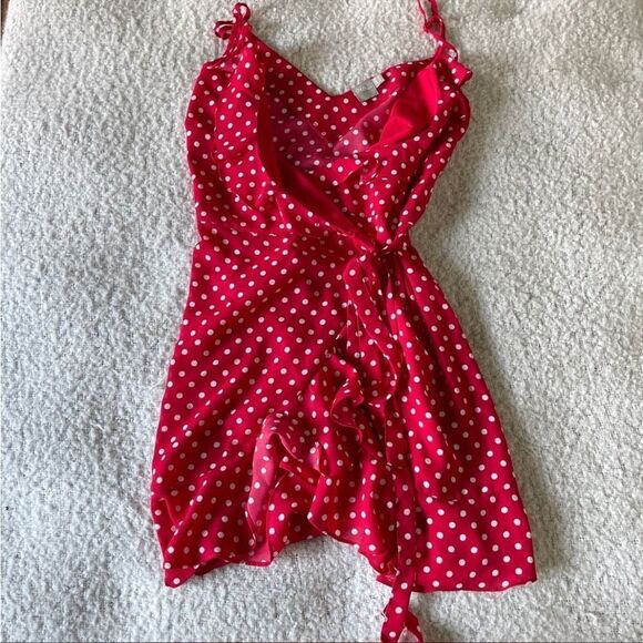 ASOS polka dot wrap dress 12 - Picture 1 of 7